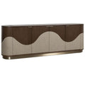 Credenza a quattro ante Roll With It, Rovere Scuro/Champagne gg2076884