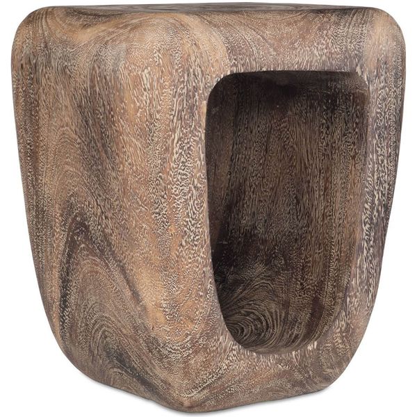Sgabello decorativo Loophole finitura sbiancata ld3761133