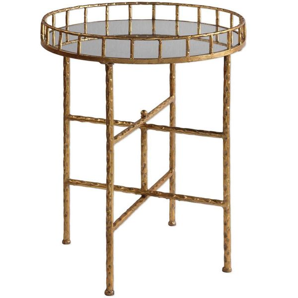 Tavolo decorativo Tilly foglia oro ej8886705