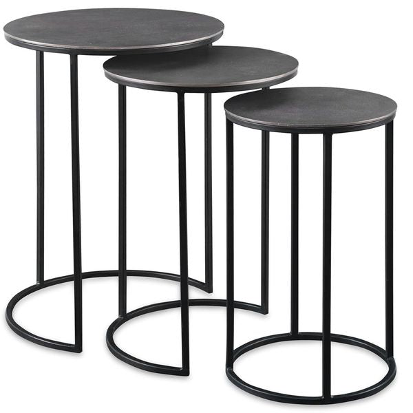 Tavoli incastrabili Erik Set da 3, Nichel Antico tf4921792