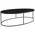 Tavolino da caffe ovale Coreene finitura nero invecchiato gp1339542
