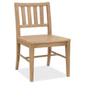 Sedie laterali schienale a stecche legno fluttuante finitura Buckboard, Set da 2 ia8141073