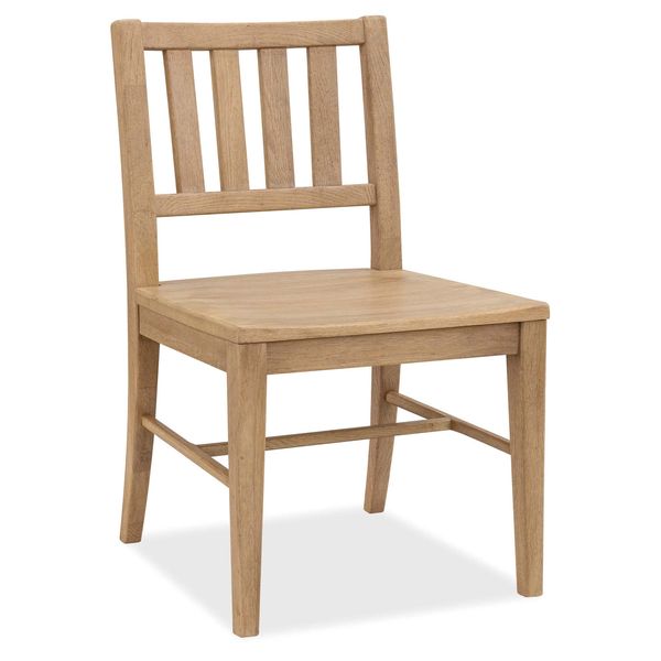 Sedie laterali schienale a stecche legno fluttuante finitura Buckboard, Set da 2 ia8141073
